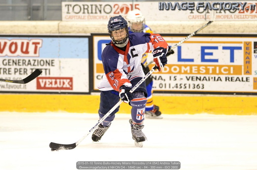 2015-01-10 Torino Bulls-Hockey Milano Rossoblu U14 0542 Andrea Tulliani